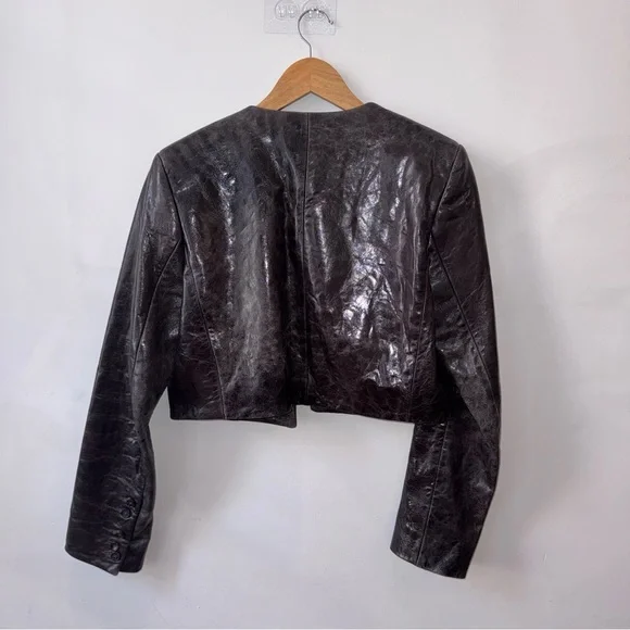 TWP Cropped Leather Jacket - Picture 4 of 9